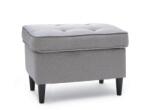 VOX bútor MALMO puff, szürke-fekete