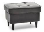 VOX bútor MALMO puff, glam szürke-fekete