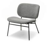 VOX bútor BLAKE fotel, fekete-szürke buklé