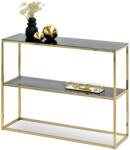 Vox bútor BALI BIS konzolasztal, fekete márvány-arany