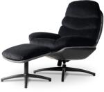 Vox bútor LIMA XL hintafunkciós forgófotel lábtartóval, black