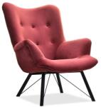 VOX bútor DALTON füles fotel, bordó-fekete