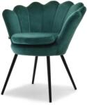 VOX bútor LAZAR kagylófotel, zöld-fekete