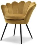 VOX bútor LAZAR kagylófotel, arany velvet-fekete