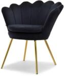 VOX bútor LAZAR kagylófotel, fekete-arany