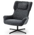 Vox bútor IRVING forgófotel, kék melange-fekete