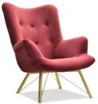 VOX bútor DALTON füles fotel, bordó-arany