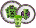 Mojang Minecraft étkészlet, micro műanyag szett 260 ml-es pohárral Nr5