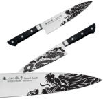 Satake Satoru Gyuto (Séf kés, szakácskés) japán konyhakés Sárkány - Japán minőség a konyhában (802-789-gravirozott-dragon)