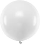  Kerek léggömb 60 cm, pasztell tiszta fehér (OLBOM-008)