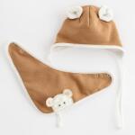 NEW BABY Tavaszi baba sapka és nyakba való kendő New Baby Sebastian barna - babyonline - 13 680 Ft