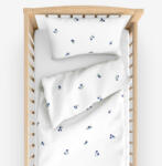 Goldea gyermek pamut ágyneműhuzat kiságyba - áfonya mintás 90 x 130 és 40 x 60 cm