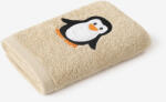 Goldea gyermek frottír törölköző - pingvin bézsen 30 x 50 cm