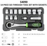 JBM Комплект проходни вложки и тресчотка - 14 броя ; jbm 54090