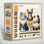 Wooden City - Puzzle Cat & Rabbit & Guinea Pig - 250 piese