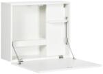 Art Birou de perete, suspendat, pliabil, MDF, cu raft, alb, max 40 kg, 60x21.5x50 cm (AR161555)