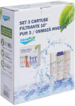 AquaPur - Valrom Set 3 cartuse filtrante 10 pentru PUR3 osmoza inversa AQUA07000810003 Aquapur Valhoh Valrom (AQUA07000810003)
