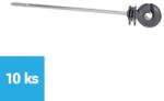 Dogtrace Izolator pentru gard electric pentru fire, fire, benzi, cu șurub lung de 220 mm - 10 buc