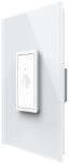 LIVOLO Intrerupator Simplu Cap Scara / Cruce cu Touch Livolo cu Rama Din Sticla 1M, Zigbee - Serie Noua, alb, VL-FC1SZ-1WP-11 (VL-FC1SZ-1WP-11)
