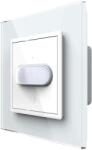 LIVOLO Senzor de Miscare PIR Livolo cu Rama din Sticla, Protocol ZigBee, alb, VL-FCUZ-2WP-11 (VL-FCUZ-2WP-11)