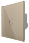 LIVOLO Intrerupator Simplu cu Touch Livolo din Sticla, Zigbee - Serie Noua, auriu, VL-FC1Z-2G-2A (VL-FC1Z-2G-2A)