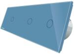 LIVOLO Intrerupator triplu cu touch Livolo din sticla, Protocol ZigBee, Control de pe telefonul mobil, albastru, VL-C701Z/C701Z/C701Z-19 (VL-C701Z/C701Z/C701Z-19)