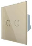 LIVOLO Intrerupator Dublu Cap Scara / Cruce cu Touch LIVOLO - Serie Noua, auriu, VL-FC2S-2G-2A (VL-FC2S-2G-2A)