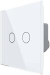 LIVOLO Intrerupator Dublu Cap Scara / Cruce cu Variator, Wireless si Touch LIVOLO - Serie Noua, alb, VL-FC2SD2R-2G-11 (VL-FC2SD2R-2G-11)