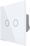 LIVOLO Intrerupator Dublu cu Revenire, Contact Uscat cu Touch LIVOLO - Serie Noua, alb, VL-FC2NB-2G-2W (VL-FC2NB-2G-2W) - fluxone