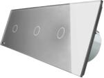 LIVOLO Intrerupator triplu cu touch Livolo din sticla, Protocol ZigBee, Control de pe telefonul mobil, gri, VL-C701Z/C701Z/C701Z-15 (VL-C701Z/C701Z/C701Z-15)