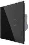 LIVOLO Intrerupator Dublu Cap Scara / Cruce cu Touch LIVOLO - Serie Noua, negru, VL-FC2S-2G-2B (VL-FC2S-2G-2B)