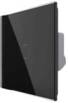 LIVOLO Intrerupator Cap scara / Cruce Wireless cu Touch Livolo din Sticla, Serie Noua, negru, VL-FC1SR-2G-2B (VL-FC1SR-2G-2B)