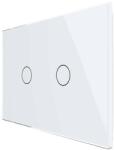LIVOLO Intrerupator Dublu Wireless cu Touch LIVOLO din Sticla - Serie Noua, alb, VL-FC2R-3G-11 (VL-FC2R-3G-11)