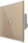 LIVOLO Buton Sonerie cu Touch LIVOLO din Sticla - Serie Noua, auriu, VL-FC1B-2G-2A (VL-FC1B-2G-2A) - fluxone