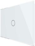 LIVOLO Intrerupator simplu cap scara / cap cruce cu touch Livolo din sticla, standard Italian, protocol ZigBee - Serie noua, alb, VL-FC1SZ-3G-11 (VL-FC1SZ-3G-11)