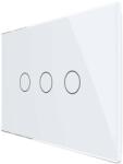 LIVOLO Intrerupator triplu wireless cu touch Livolo din sticla - standard italian, alb, VL-FC3R-3G-11 (VL-FC3R-3G-11)