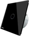 LIVOLO Intrerupator cu variator cu touch Livolo din sticla, negru, VL-C701D-12 (VL-C701D-12)