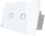 LIVOLO Intrerupator cu touch pentru draperie Livolo din sticla, Standard italian, alb, VL-C902W-81 (VL-C902W-81)