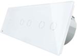 LIVOLO Intrerupator cu touch simplu+dublu+dublu LIVOLO din sticla, Protocol ZigBee, Control de pe telefon, alb, VL-C701Z/702Z/702Z-11 (VL-C701Z/702Z/702Z-11)