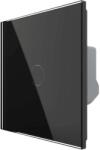 LIVOLO Intrerupator Simplu cu Reset si Contact Uscat Livolo cu Rama din Sticla, ZigBee - Serie Noua, negru, VL-FC1HNZ-2G-12 (VL-FC1HNZ-2G-12)