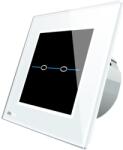 LIVOLO Intrerupator dublu cu touch Livolo din sticla - Seria R, alb, VL-R702-31 (VL-R702-31)