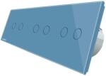 LIVOLO Intrerupator dublu+dublu+dublu cu touch Livolo din sticla, Protocol ZigBee, Control de pe telefon, albastru, VL-C702Z/C702Z/C702Z-19 (VL-C702Z/C702Z/C702Z-19)