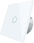LIVOLO Intrerupator simplu cu revenire contact uscat Livolo cu touch din sticla, alb, VL-C701IH-11 (VL-C701IH-11)