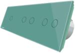LIVOLO Intrerupator cu touch simplu+dublu+dublu LIVOLO din sticla, Protocol ZigBee, Control de pe telefon, verde, VL-C701Z/702Z/702Z-18 (VL-C701Z/702Z/702Z-18)