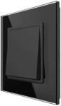 LIVOLO Intrerupator Simplu Mecanic Cap Cruce, 2 Module LIVOLO cu Rama din Sticla - Serie Noua, negru, VL-FCMM10A-2BP (VL-FCMM10A-2BP) - fluxone