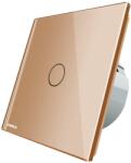 LIVOLO Intrerupator cu variator cu touch Livolo din sticla, auriu, VL-C701D-13 (VL-C701D-13)
