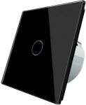 LIVOLO Intrerupator simplu cu revenire / contact uscat Livolo cu touch din sticla, negru, VL-C701CH-12 (VL-C701CH-12)