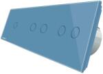 LIVOLO Intrerupator cu touch simplu+dublu+dublu LIVOLO din sticla, Protocol ZigBee, Control de pe telefon, albastru, VL-C701Z/702Z/702Z-19 (VL-C701Z/702Z/702Z-19)