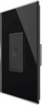 LIVOLO Intrerupator Simplu cu Touch Livolo cu Rama Din Sticla 1M, Zigbee - Serie Noua, negru, VL-FC1Z-1BP-12 (VL-FC1Z-1BP-12)