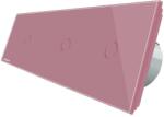 LIVOLO Intrerupator triplu cu touch Livolo din sticla, Protocol ZigBee, Control de pe telefonul mobil, roz, VL-C701Z/C701Z/C701Z-17 (VL-C701Z/C701Z/C701Z-17)